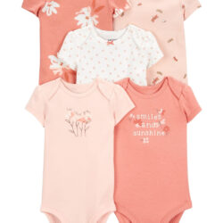 Paquete de 5 pañaleros de manga corta multi