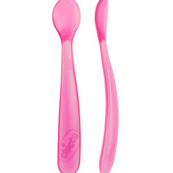 Set 2 cucharas silicona blanda Chicco