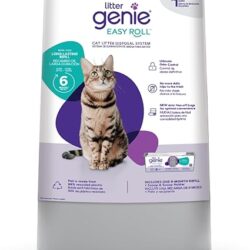 Litter Genie Bote Easy Roll Incluye 1 Recambio de Larga duración Que Puede durar hasta 6 Meses, una Pala y un Soporte para Pala