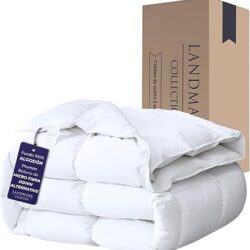 Edredón de Plumón Alternativo - Relleno de Duvet Blanco| Edredón King Size Ideal para Todas Las Temporadas | Edredones Sensación Plumas de Ganso | Colcha 100% Algodón